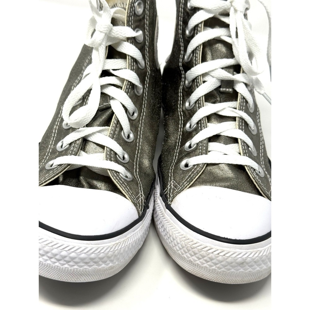 Converse Men 8 Women 10 Chuck Taylor High Top Sneakers 153179F Gold Metallic - Picture 2 of 13